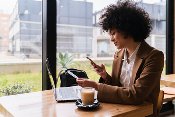 Customers Scanning Menu QR Code On Cell Phone