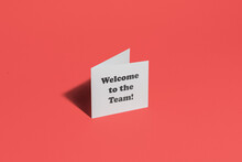 Card Titled Welcome To The Team