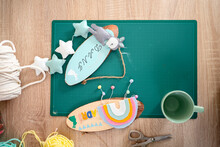 Creative Hanging Decoration With Stars And Rainbow