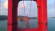 4K Aerial of the Golden Gate Bridge in San Francisco, California, USA.