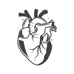 Sticker - tattoo human heart