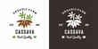 vintage cassava logo illustration suitable for fruit shop and fruit farm