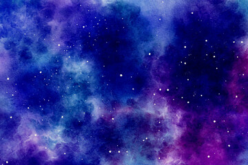 Wall Mural - cosmic watercolour texture. abstract purple background.