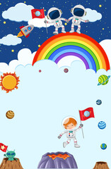 Wall Mural - space element on space template