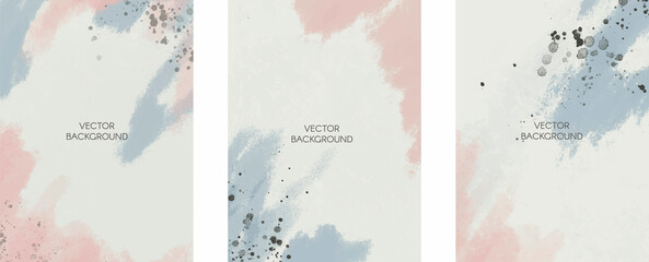 Wall Mural - Set of vector abstract universal background with copy space for text	