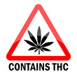 Contains thc warning sign