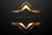 Abstract Black And Gold Background
