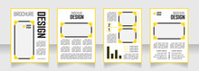 Company Press Release Blank Brochure Design. Template Set With Copy Space For Text. Premade Corporate Reports Collection. Editable 4 Paper Pages. Smooch Sans Light, Bold, Arial Regular Fonts Used