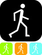 Man running marathon. Runner vector icon