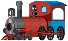 Steam Locomotive Train Vintage Style