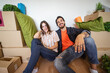 © Alessandro Biascioli - Happy young couple moving in new home first time - Change apartment day and young people lifestyle concept