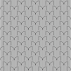 seamless geometric ornament . black color thin lines .