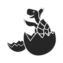 Hand Drawn Icon Tortoise Hatching Icon Vector Illustration
