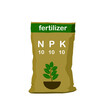 Vector illustration fertilizer bag isolated on white background