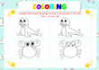 © tugiba - Animals coloring page for kids.