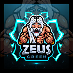 Poster - Zeus mascot. esport logo design