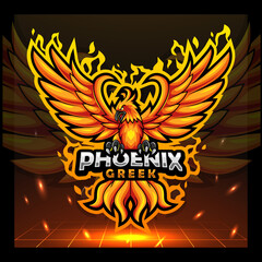 Poster - Phoenix bird mascot. esport logo design