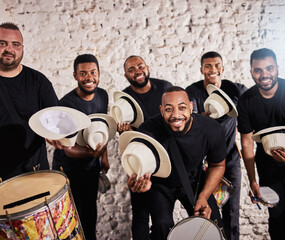 Wall Mural - Weve got your entertainment sorted. Portrait of a group of musical performers playing together.