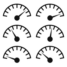 Gauge, Meter, Level Indicator Icon, Symbol