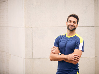 Canvas Print - I love working on myself. Portrait of a sporty middle-aged man standing with his arms crossed.