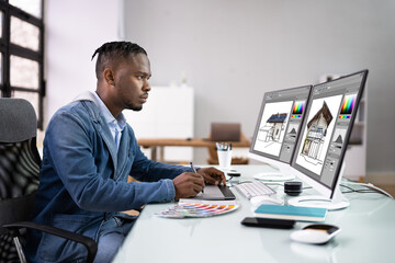Wall Mural - African Graphic Web Designer