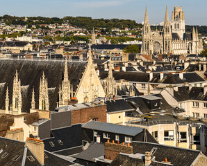 Poster - Rouen rooftops