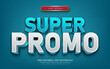 modern super promo 3d style text effect