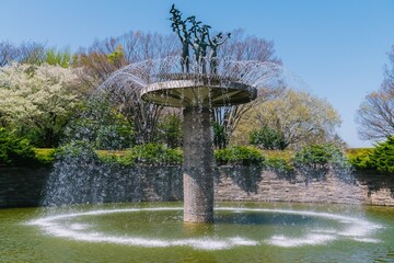 Sticker - fountain in the park