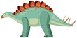 Stegosaurus dinosaur on white background