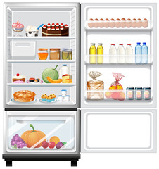 Poster - Refrigerator with lots of food