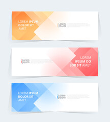 Wall Mural - Geometric banner design with Vector presentation template.