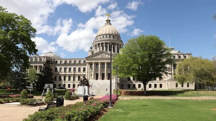 Wall Mural - April 2022: The Mississippi Capitol Building, located in Jackson, MS is a U.S. National Historic Landmark