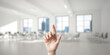 © adam121 - Choosing gesture of person in elegant modern interior in sunshine light