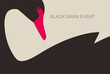 Black swan event, vector poster flyer cover brochure
