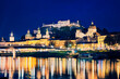 Salzburg city evening view