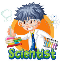 Wall Mural - scientist doing science experiment in the lab