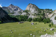 Chalets de Clapeyto , Paysage du Massif du Queyras en été , Hautes-Alpes , France