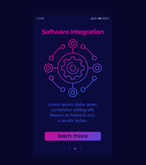 Poster - software integration mobile banner design