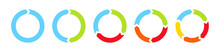 Circle Arrow Rotation Colorful Symbol Set. Circular Infographics, Recycle Icon. Vector EPS 10