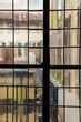 View through glass of old Italian windows