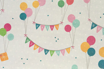 birthday card with balloons