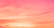 Romantic pink sky and orange, yellow in the evening in summer season, nature background