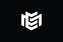 ME Letter Logo Design. Creative Modern M E Letters Icon Vector Illustration.