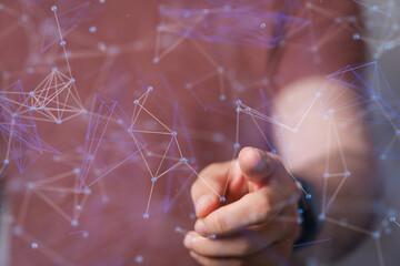 Wall Mural - internet connection in outer space