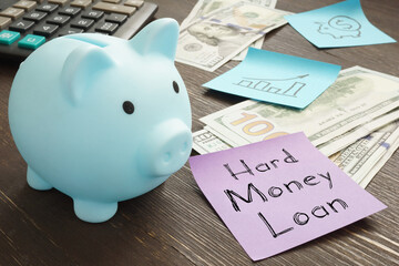 Hard money loan is shown on the photo using the text