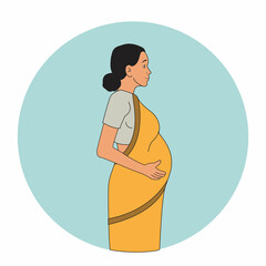 An Indian Pregnant Woman | A Young Pregnant Woman 