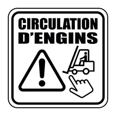 Wall Mural - Logo circulation d'engins.