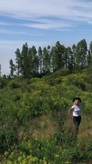 hiking in the mountains