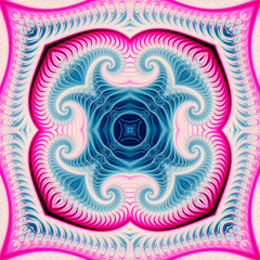 Square seamless fractal patterns. Beautiful bright background.