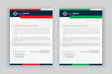  business corporate letterhead design template